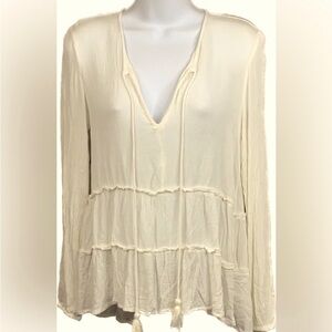 Kenzie Jeans NWNT sz large cream top